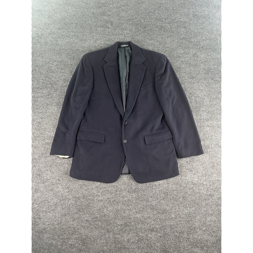 Vintage Polo Ralph Lauren Sport Coat 41 R Blue Camel Hair Solid Premium USA